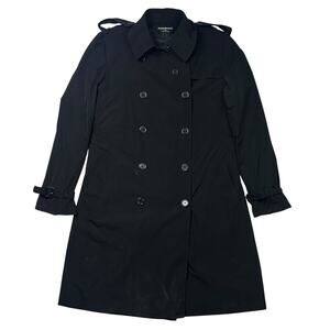 Norma Kamali Black Long Trench Coat
